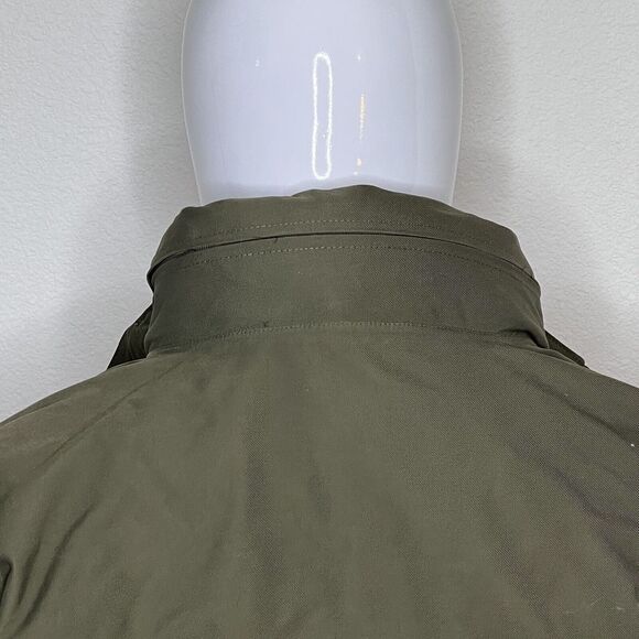 LL Bean Men's Thinsulate Winter Jacket Hooded Olive Green Outdoor Large 2010s - Picture 5 of 16